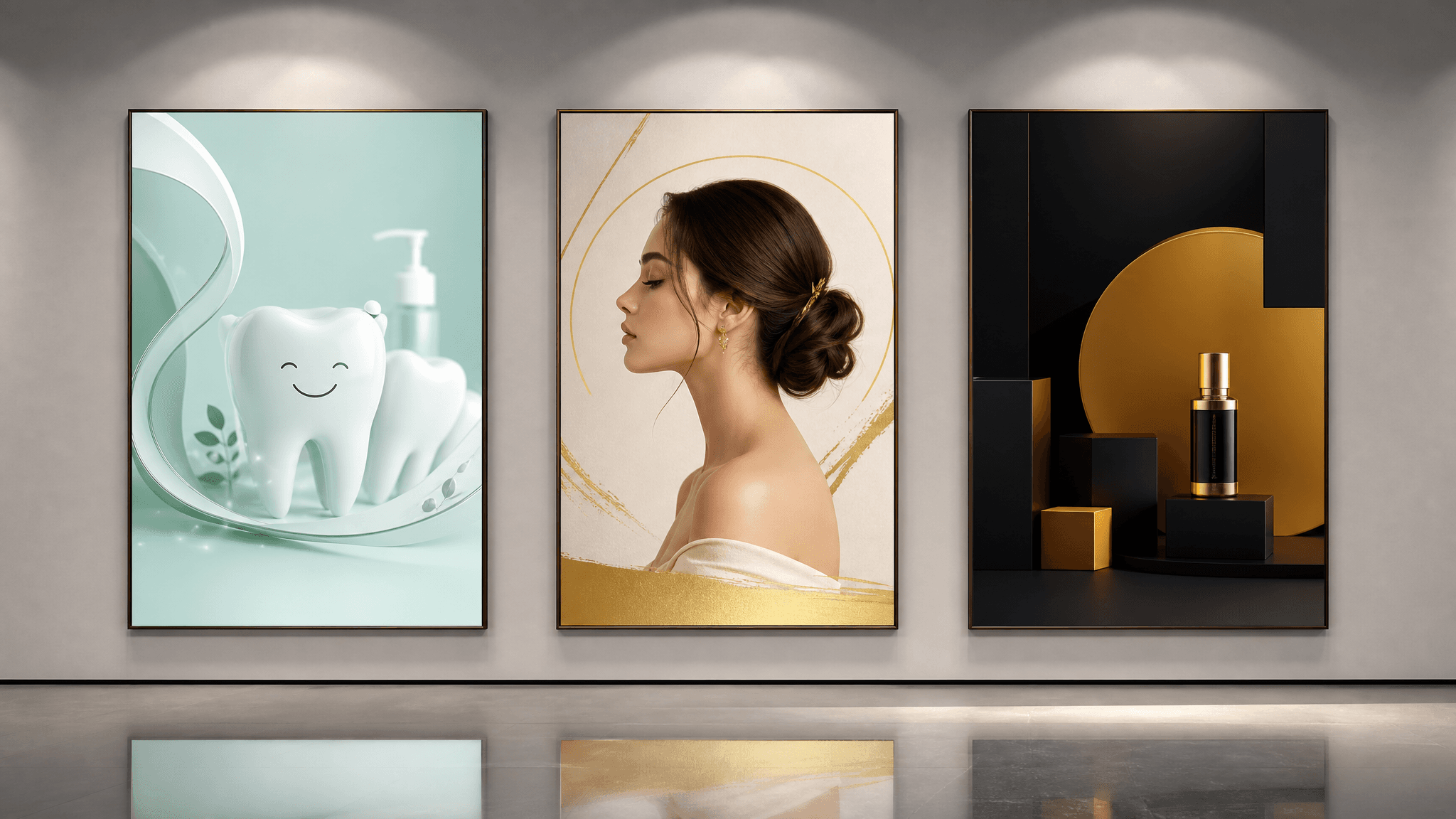 AI poster maker — dental clinic, beauty parlour, and advertisement posters